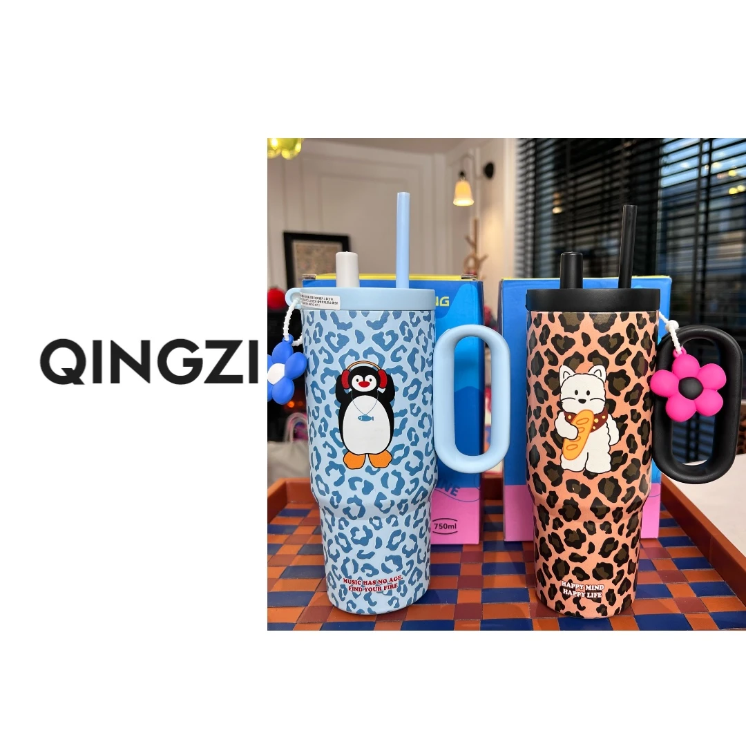 聚贤圈冰霸杯大容量水杯吸管保温保冰车载便携送礼情侣水杯