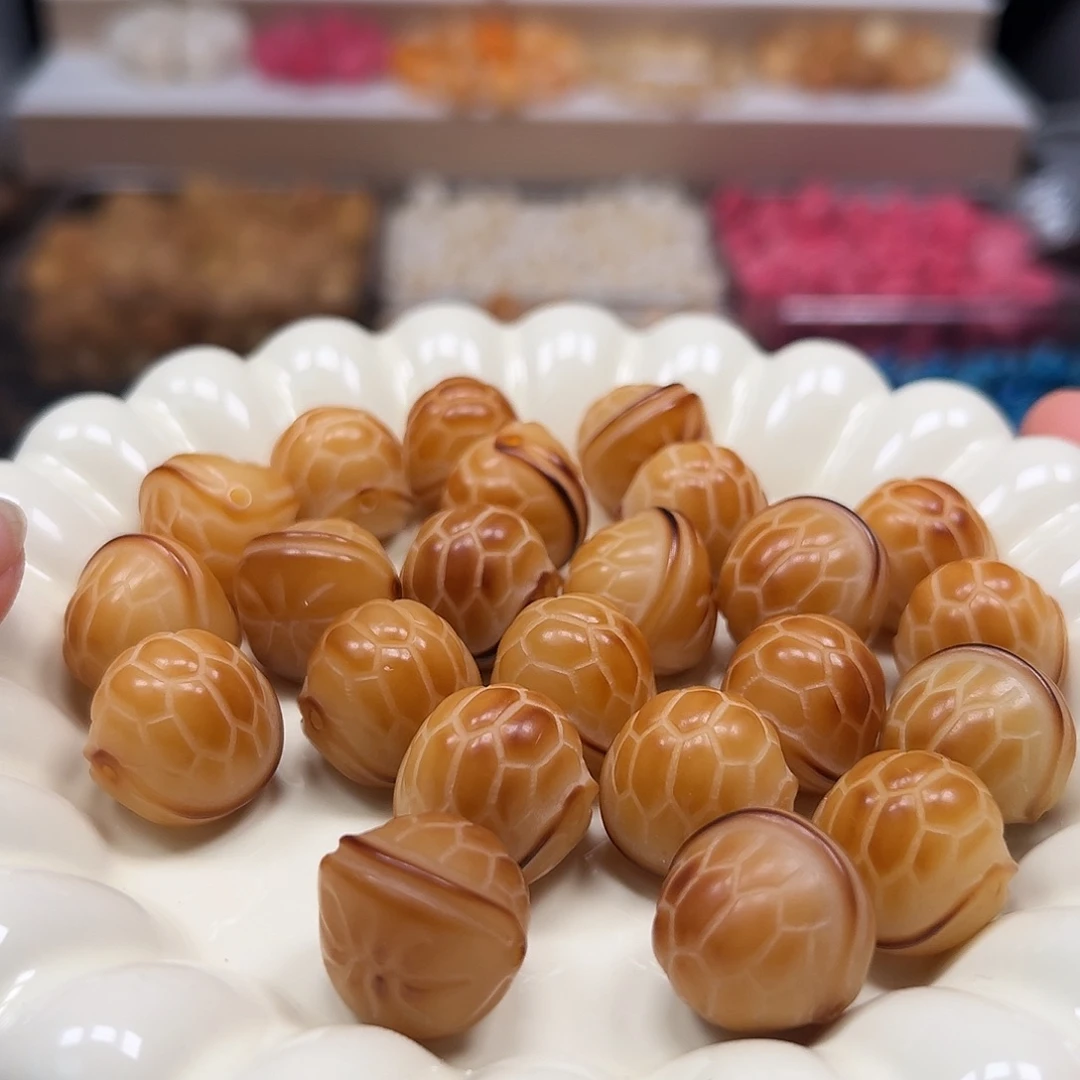 菩提根/象牙果手串卡18左右炭烧富甲一方12颗