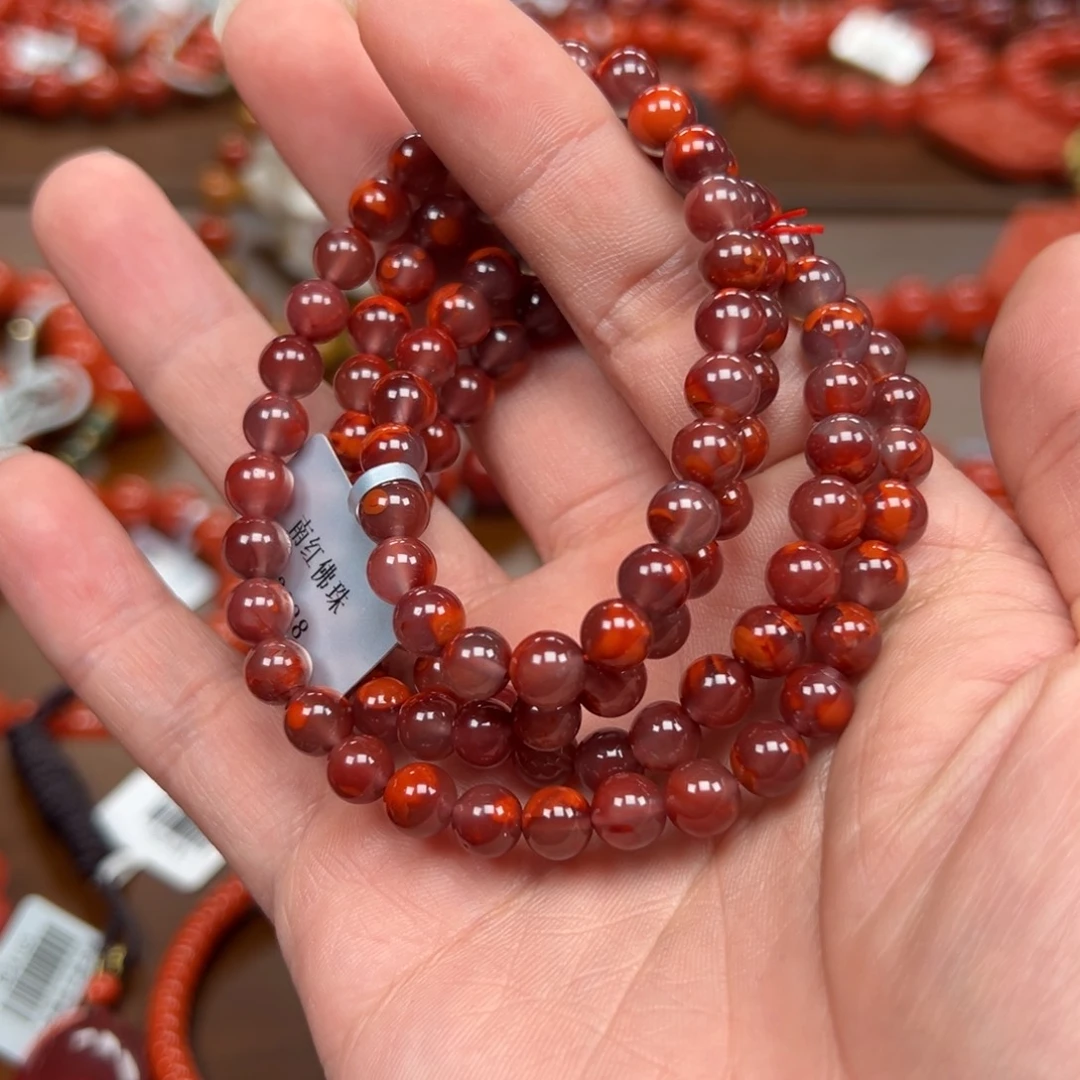 南红玛瑙未镶嵌手链