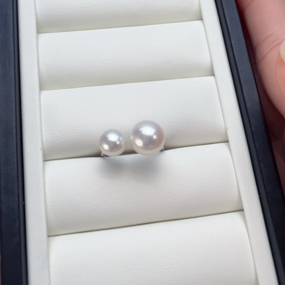 淡水珍珠戒指银S925镶嵌