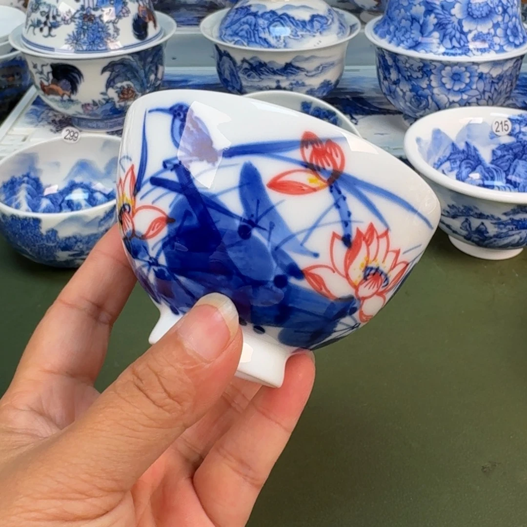 景德镇纯手绘茶具具圆圆235