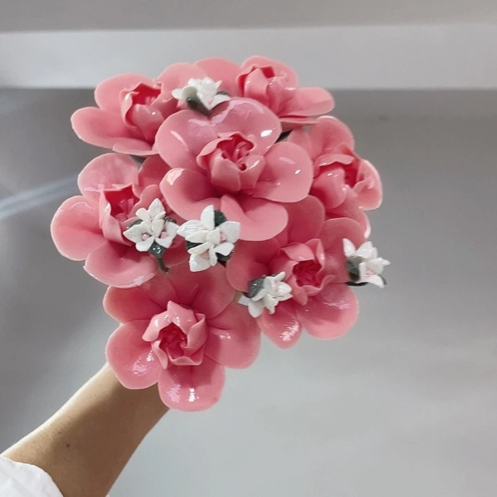 瓷片德化工厂陶瓷手工捏花