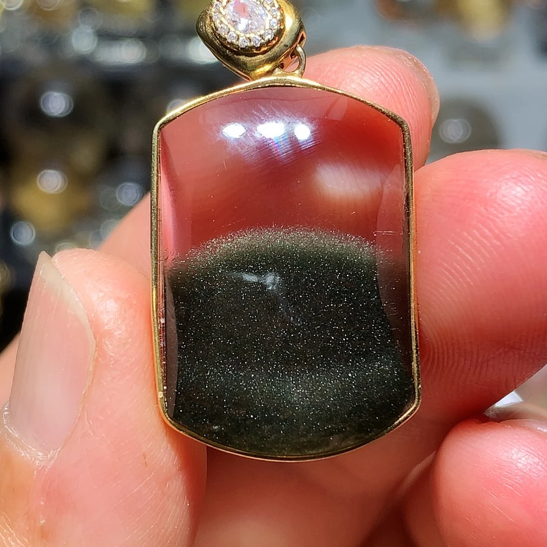 水晶珠宝半成品银S925镀金镶嵌定制款