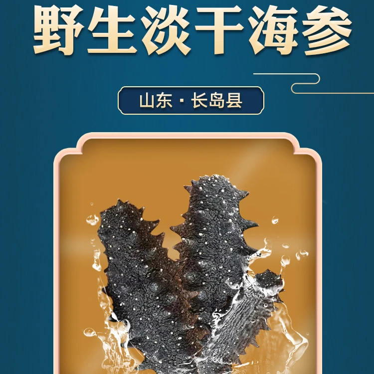 【长岛淡干海参】半斤野生无添加肉质肥厚北纬37℃适合老人小孩孕妇