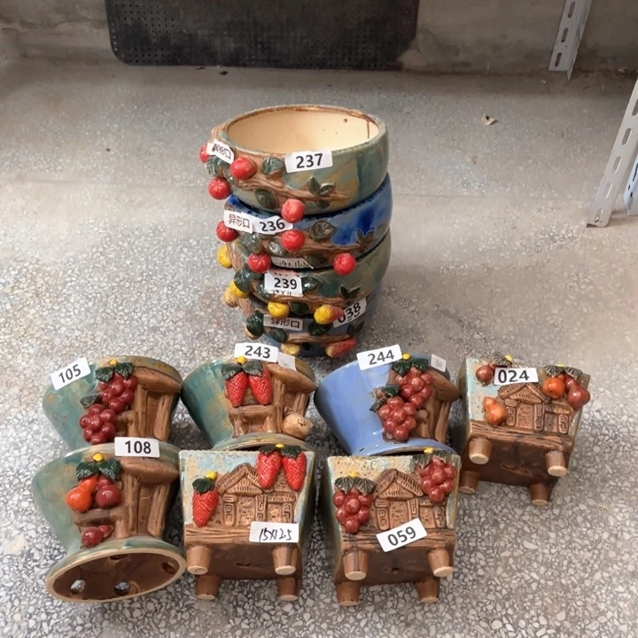 紫砂花盆粗陶材质多肉花盆