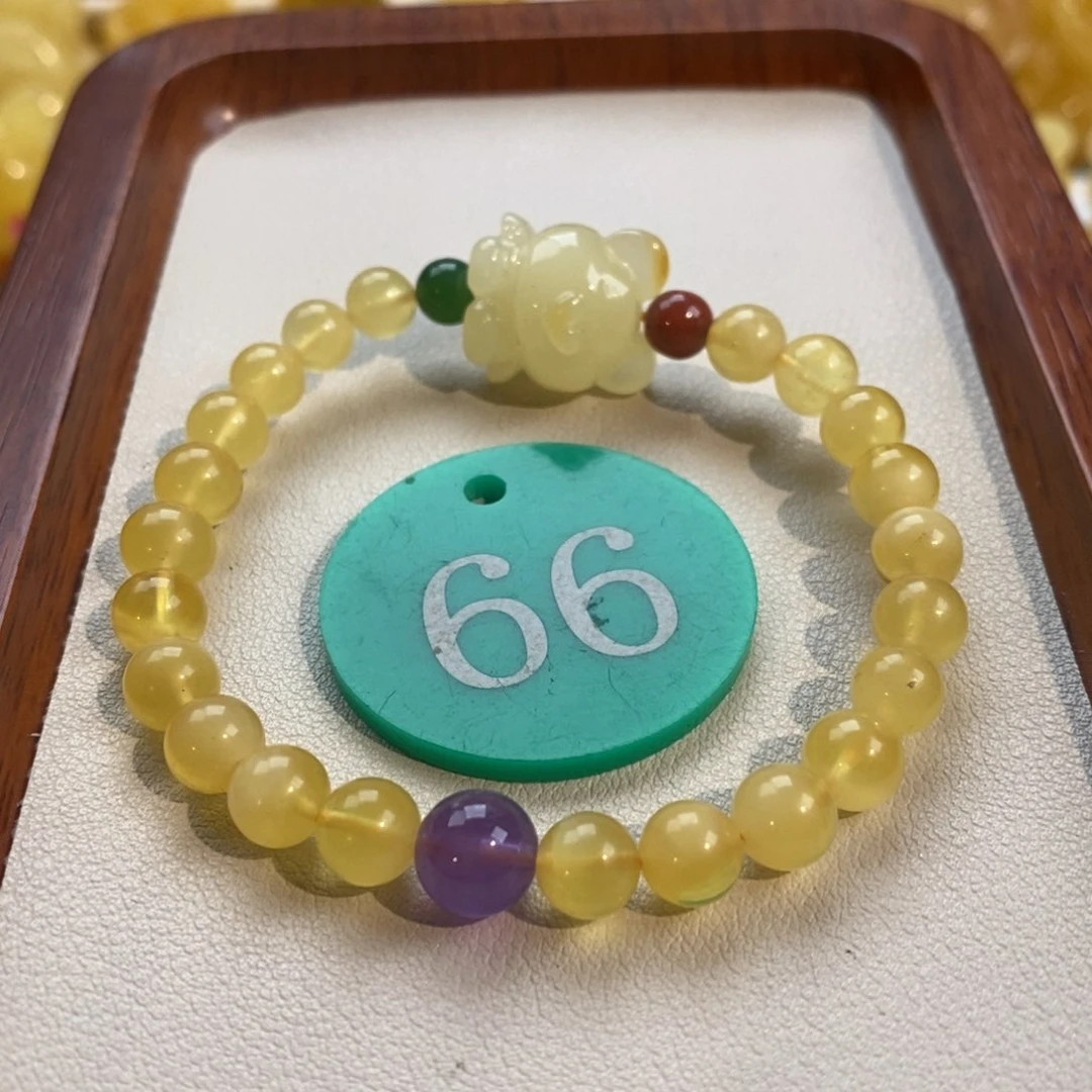 琥珀颈饰未镶嵌手链