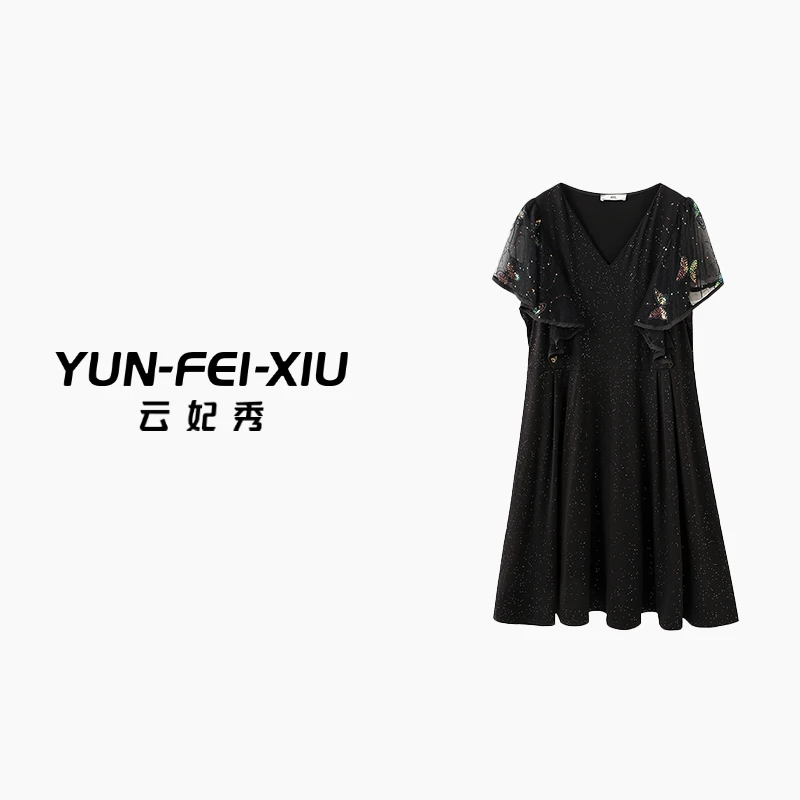 云妃秀大码女装连衣裙时尚休闲宽松显瘦遮肉百搭胖妹妹夏季6104