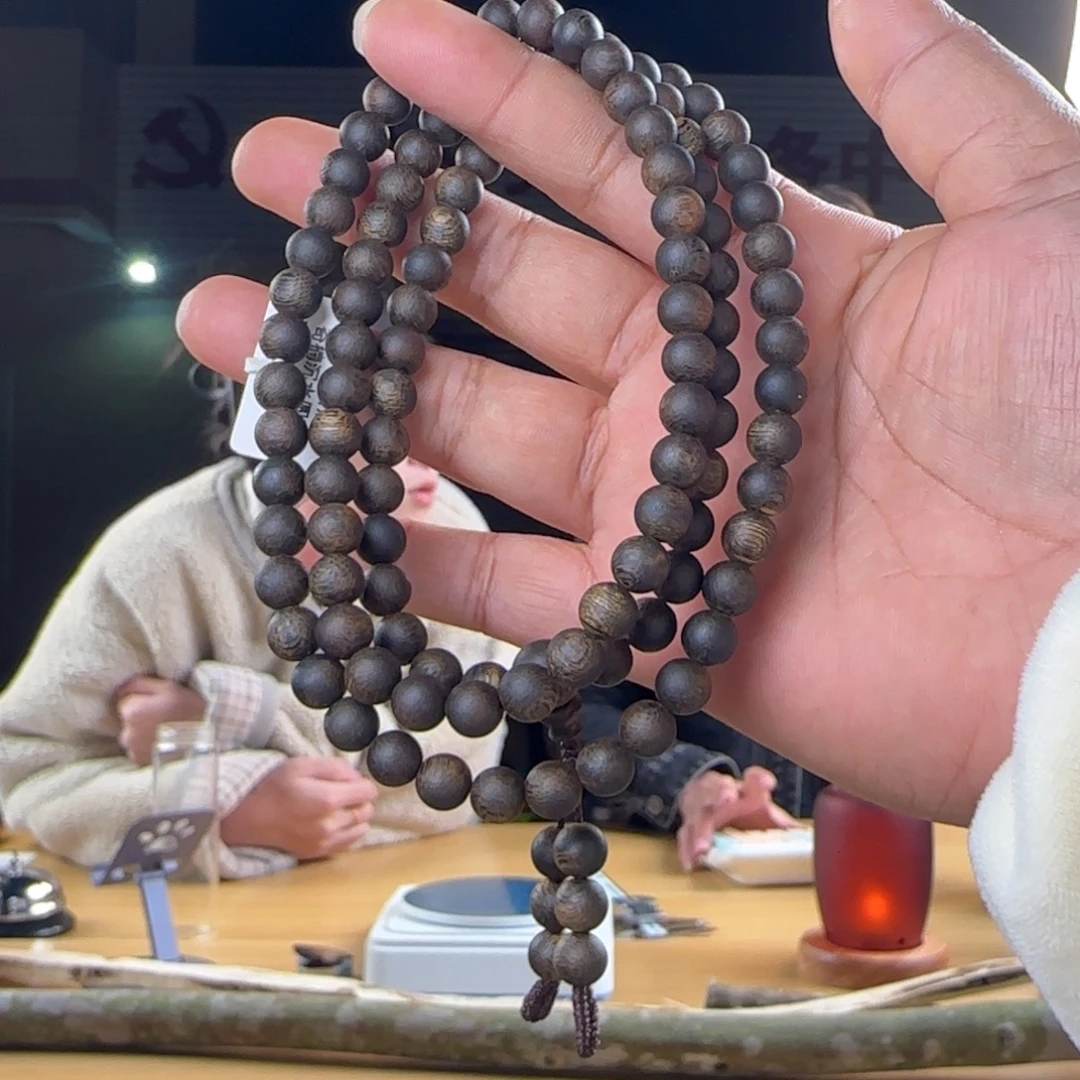 沉香手串棋楠沉水圆珠7mm多圈25克多样性发一SQ-7Y25-B1228