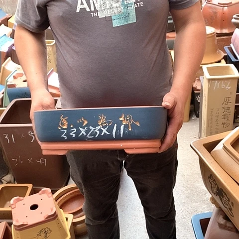 紫砂花盆手工艺品