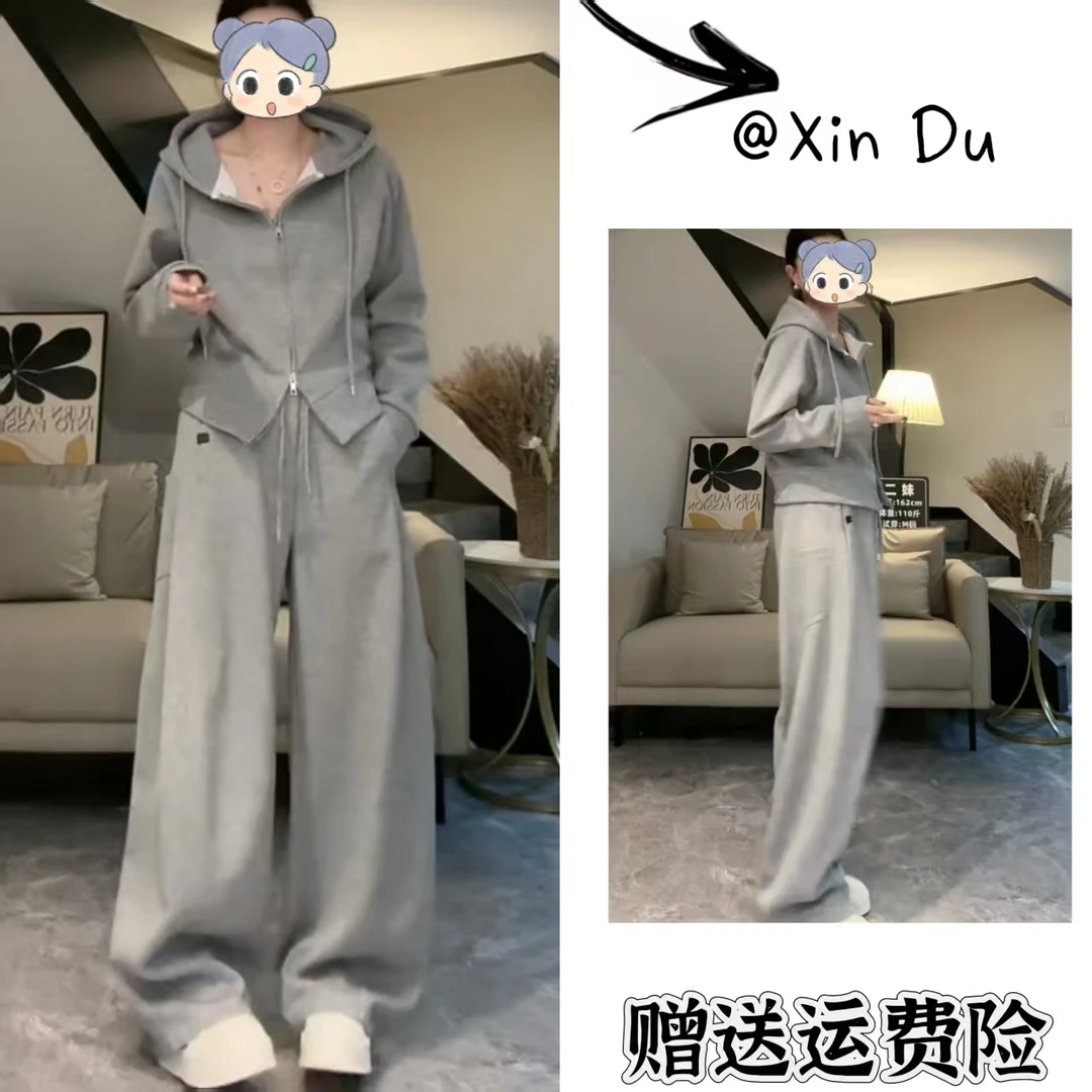 2025秋季新款时尚显瘦气质女士网红洋气两件套百搭款D22691