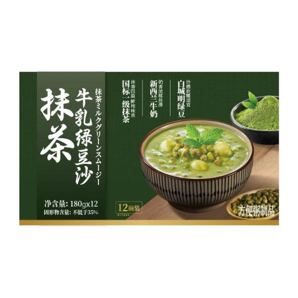 抹茶牛乳绿豆沙180g*12