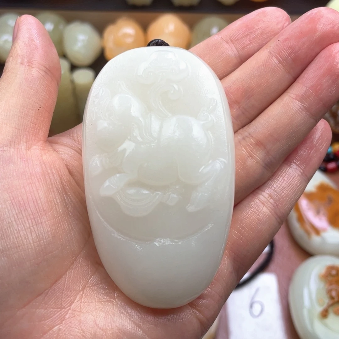 骑***速石材天然古青石手把件