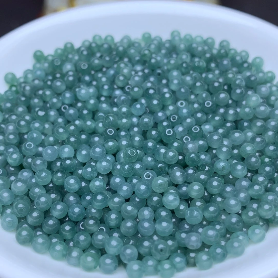 【闪购商品】翡翠手链未镶嵌卡3.5冰透蓝水100个