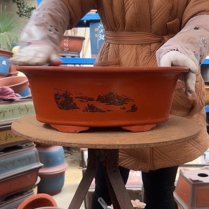 38红椭圆花盆花盆花盆