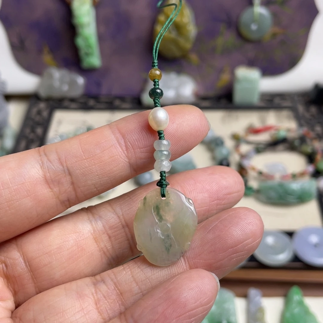 翡翠未镶嵌挂件特价手机挂件