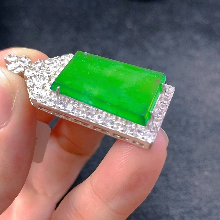 【闪购商品】翡翠银S925镶嵌颈饰翡翠