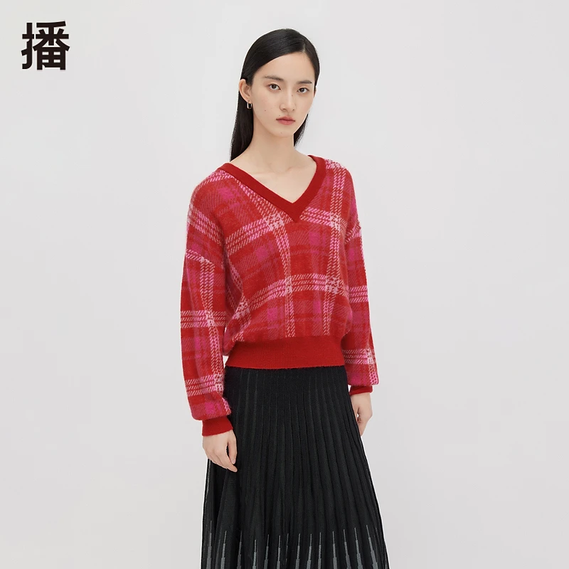 【陈大可专属】播弹力松紧收腰毛针织衫BDQ4SD1252