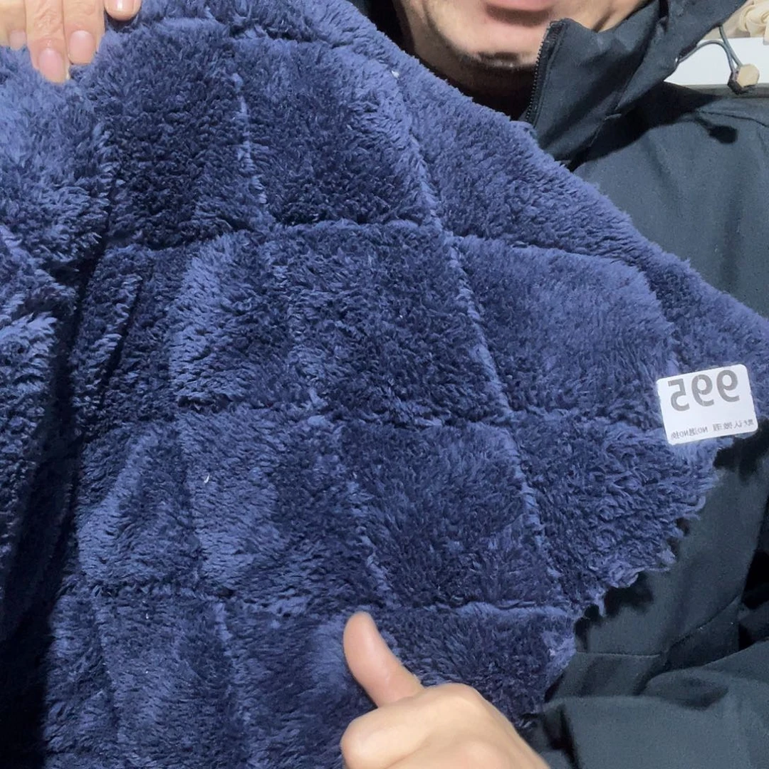 化纤宽1.75米尘土脏加厚款舒棉绒法兰绒双面绗棉1米价995