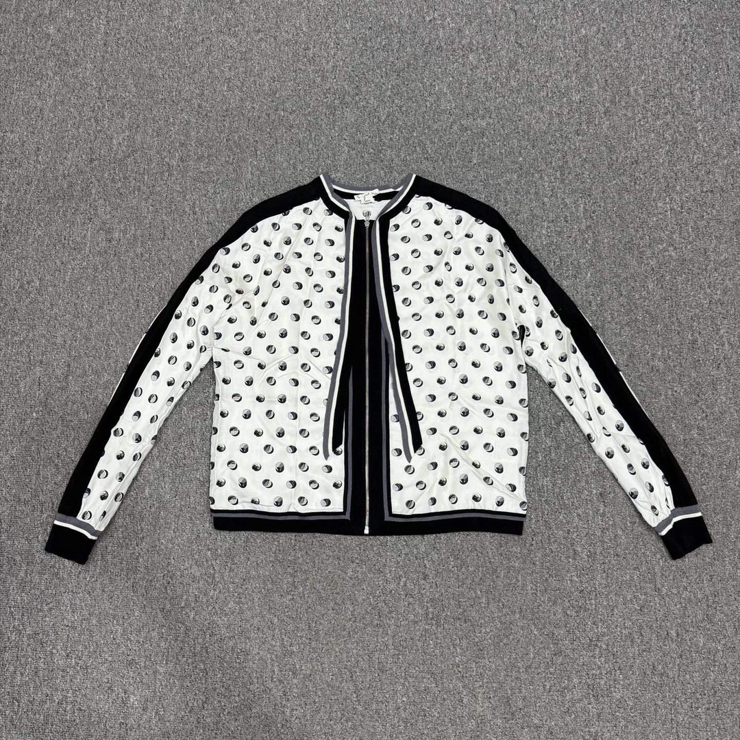 99新 Hermes/爱马仕 15941137 nz 爱马仕 桑蚕丝拉链开衫 36码