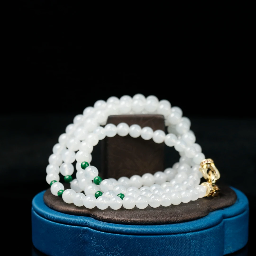 FC69天然缅甸A货冰珠链/100893/保利厦门拍卖