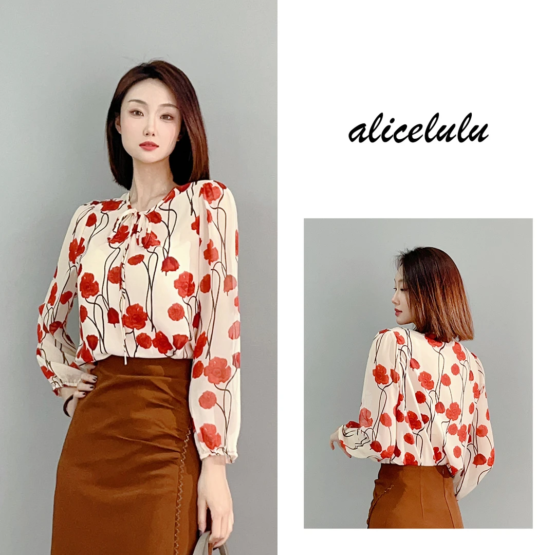 1 ALICE “亭亭玉立”衬衫 浪漫印花 优雅知性 S2141927E