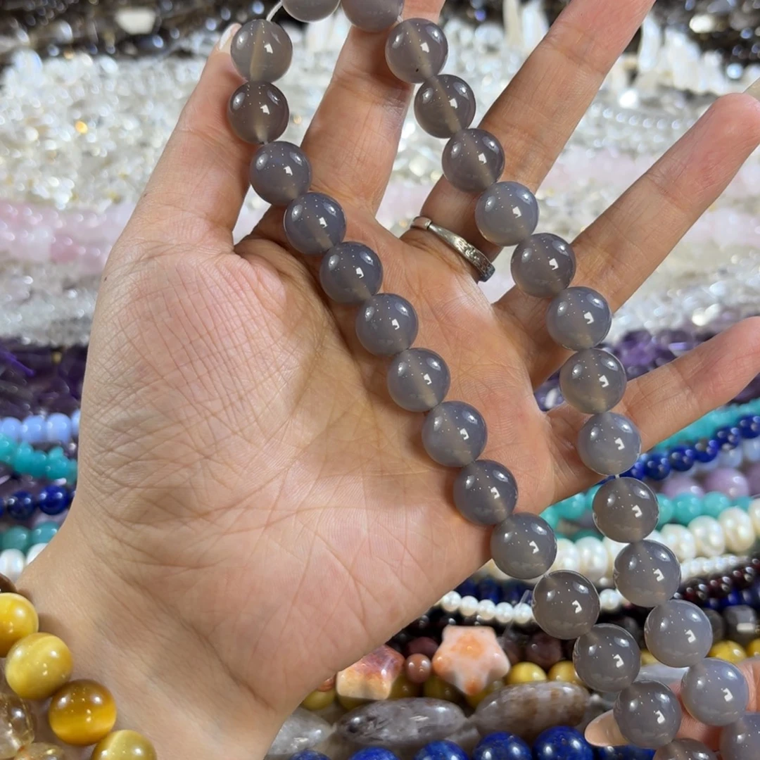 玛瑙/玉髓未镶嵌珠宝半成品灰玛瑙卡12