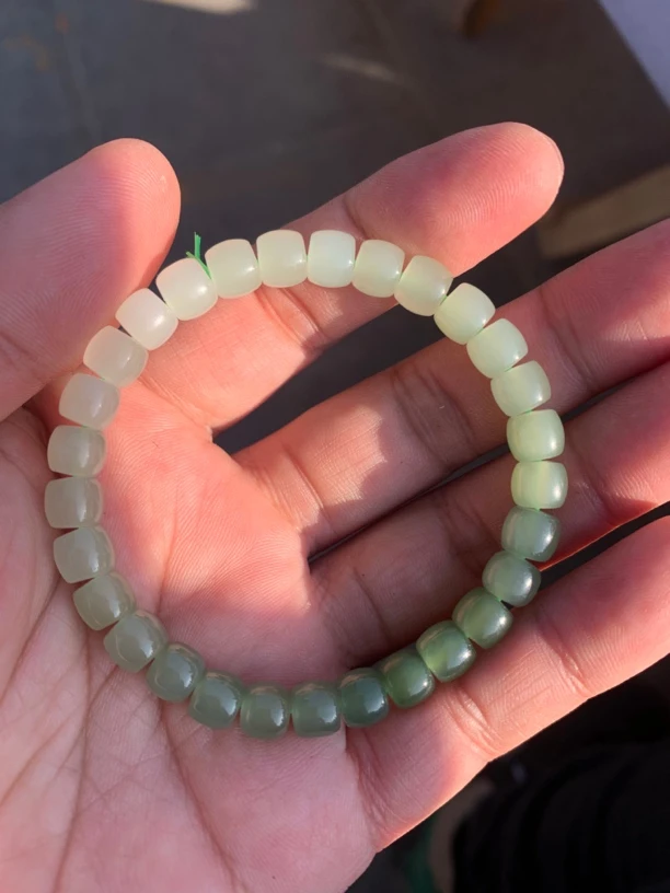 和田玉冰底直切手串