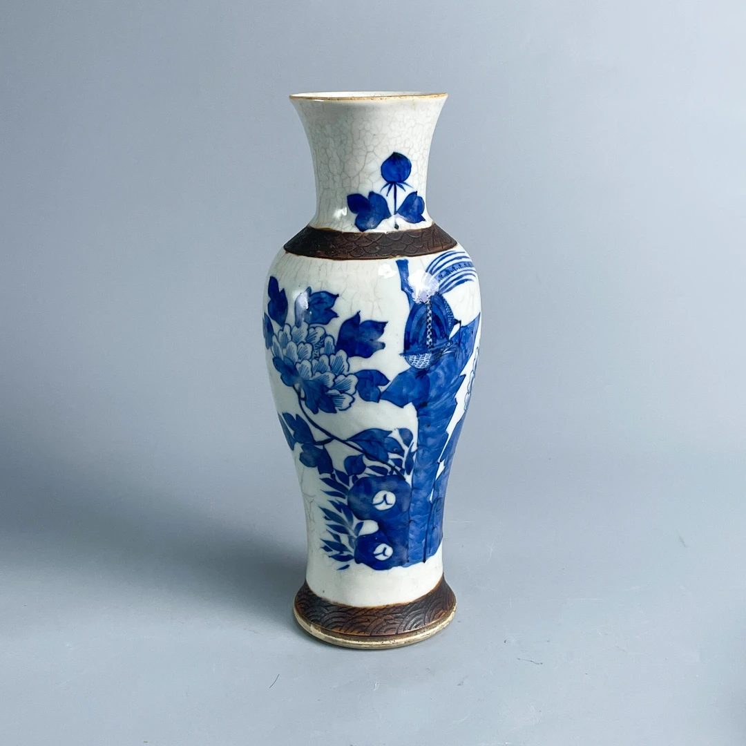 M2XJR002238 - 清光绪哥釉青花花鸟观音瓶