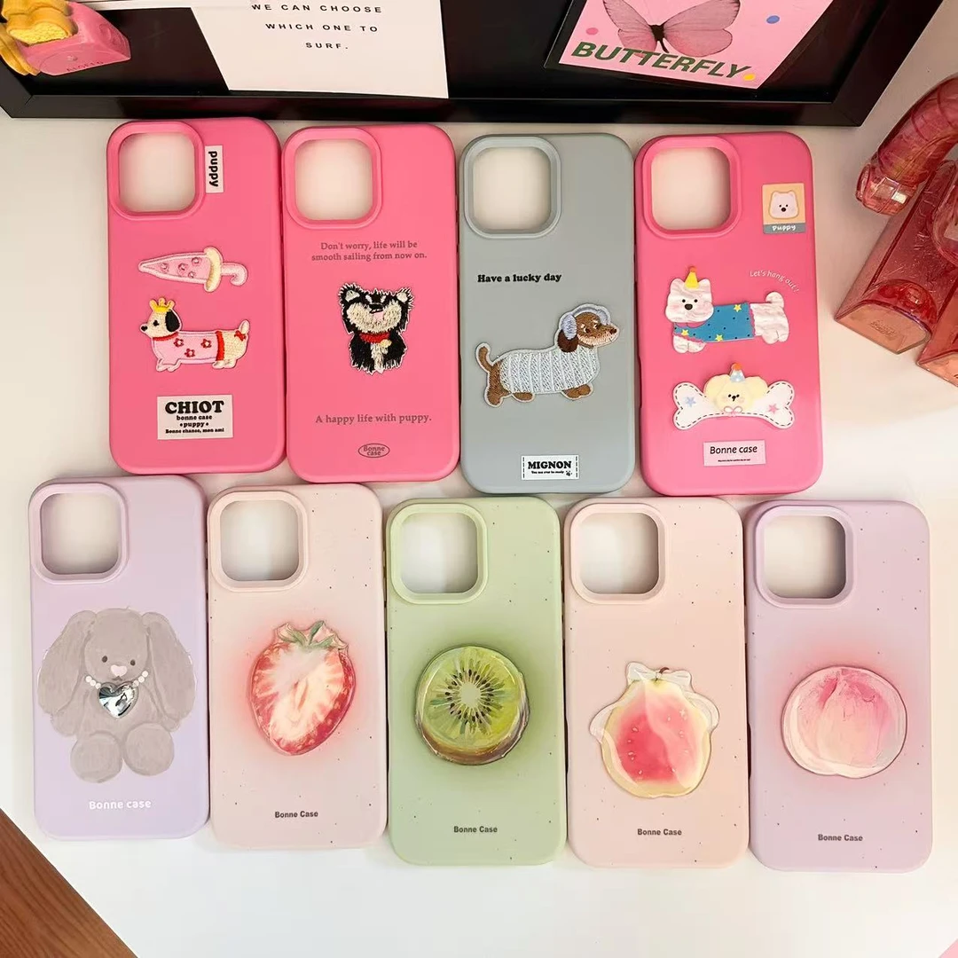 创意个性磨砂卡通薄款软手机壳适用于苹果15promax.16promax