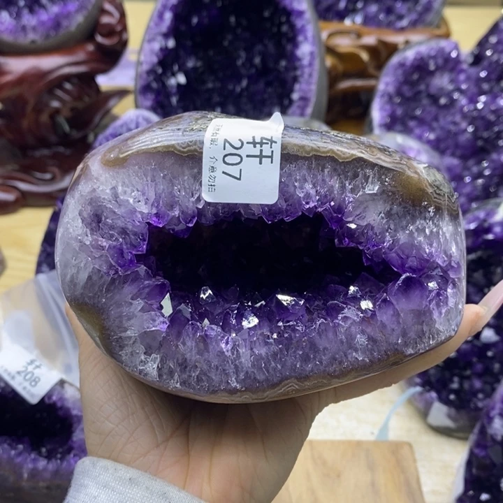 未镶嵌紫晶大型摆件（非配饰）咖***茶