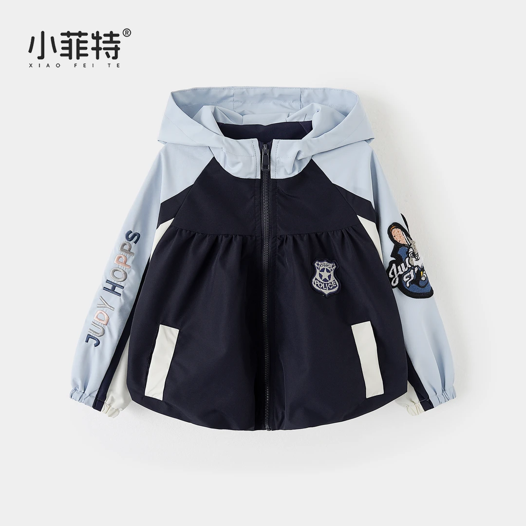 小菲特女童秋装2025新款连帽上衣中大童儿童休闲外套BGYQ52428