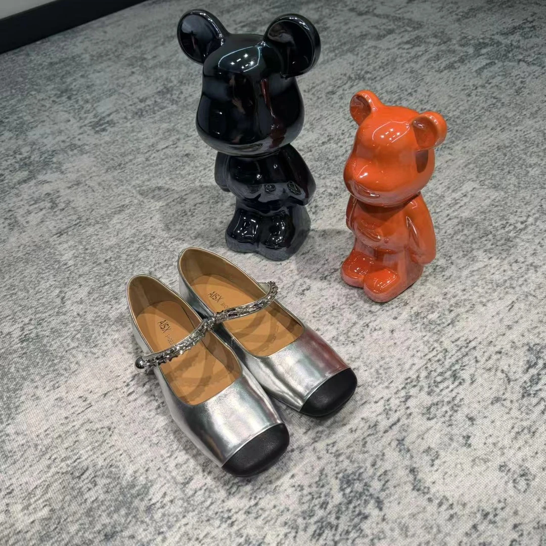 复古方头玛丽珍2025款法式瓢鞋平底鞋