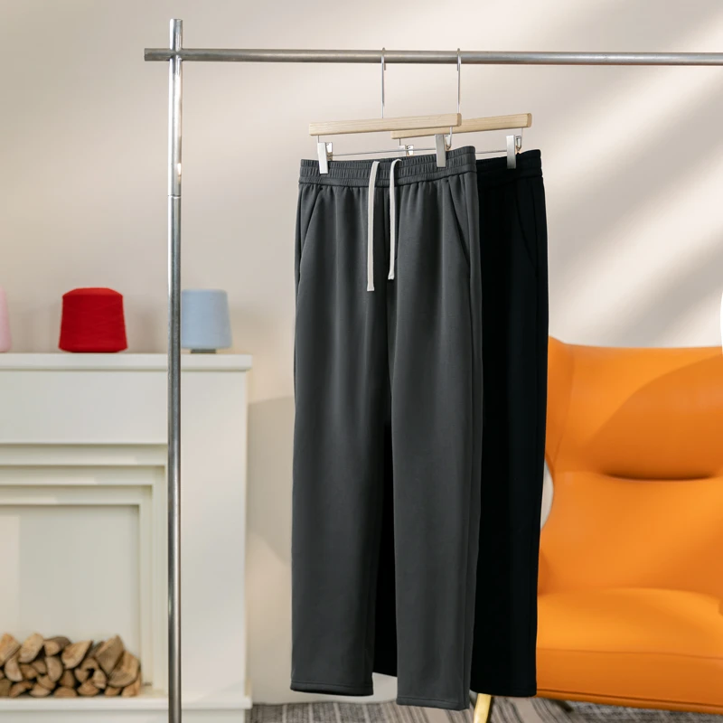 【清仓】冬季加绒加厚莫代尔混纺松紧腰弹力男士休闲裤DYP011398KA