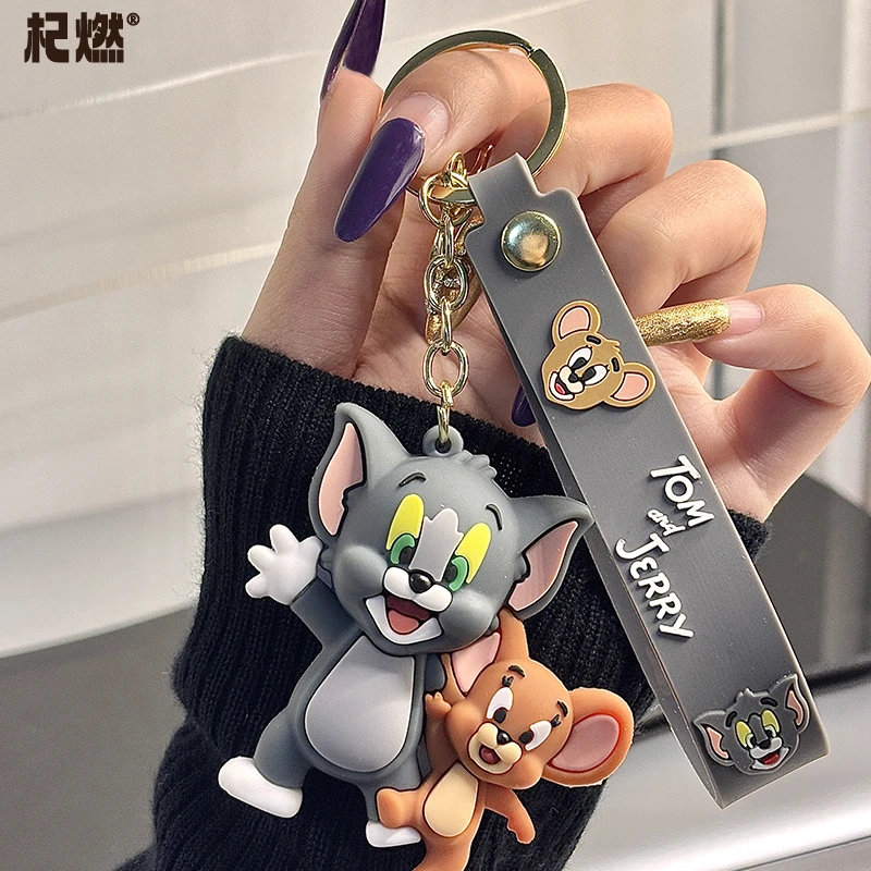 新款猫和老鼠钥匙扣Tom猫Jerry公仔挂件包包挂饰女卡通钥匙链礼物