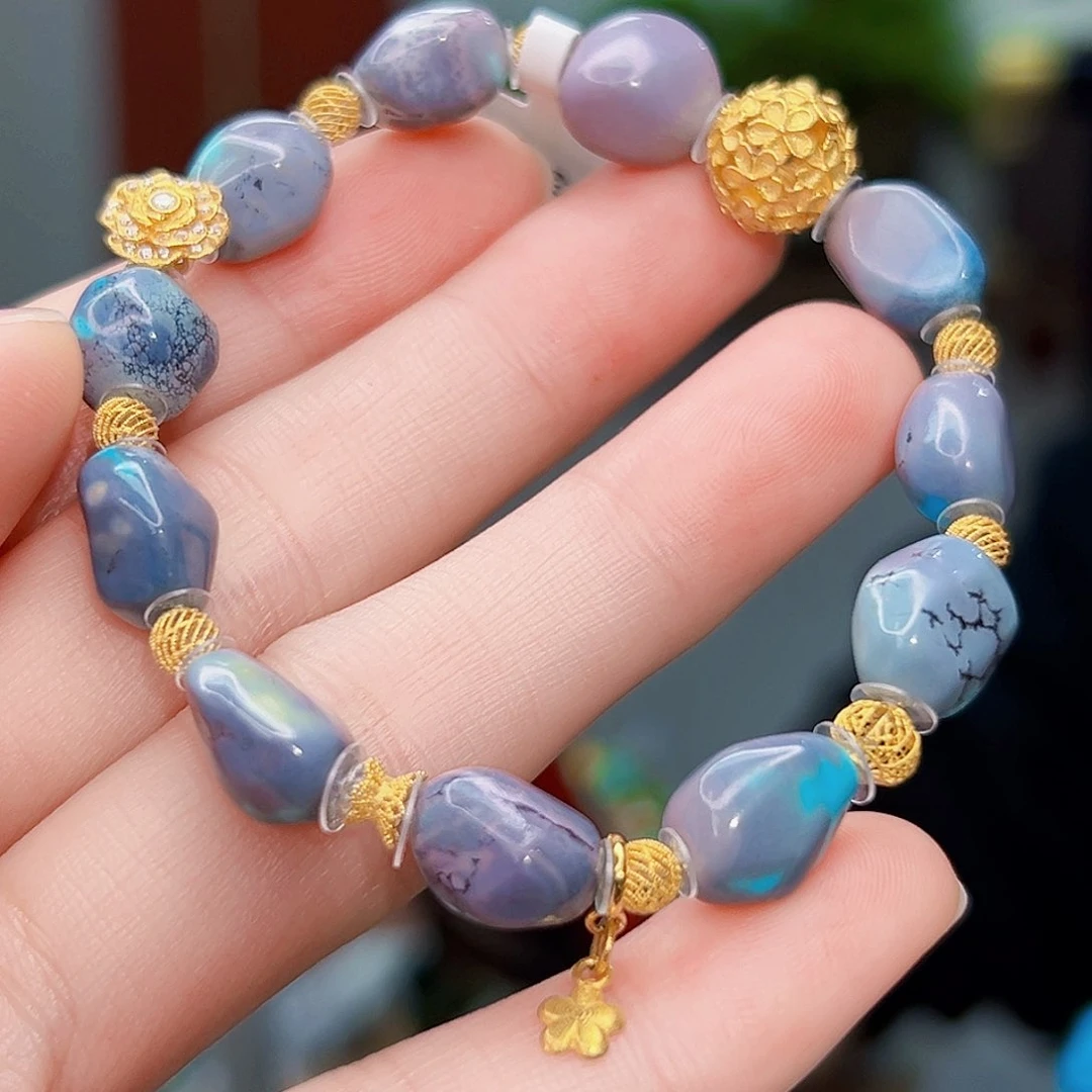 绿松石珠宝奇石18K金镶嵌C****哥