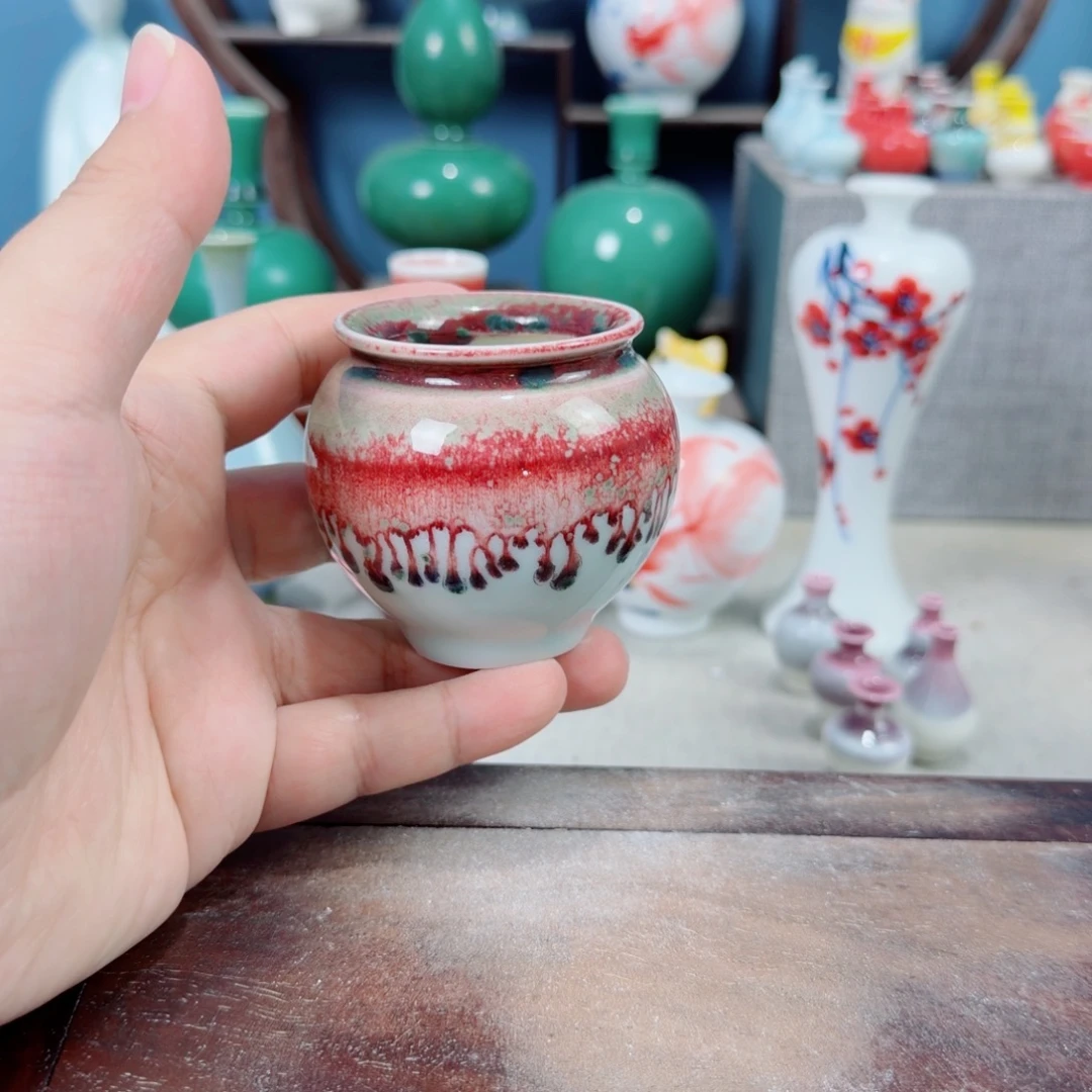 陶瓷手工小花器摆件