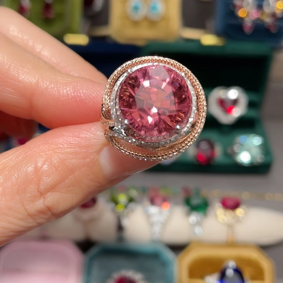 碧玺戒指18K金镶嵌10.75ct