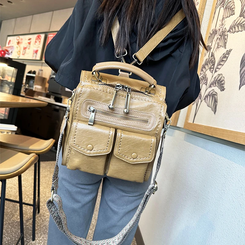 小众多功能双肩包2025新款小众设计感背包时尚三用单肩斜挎手提包