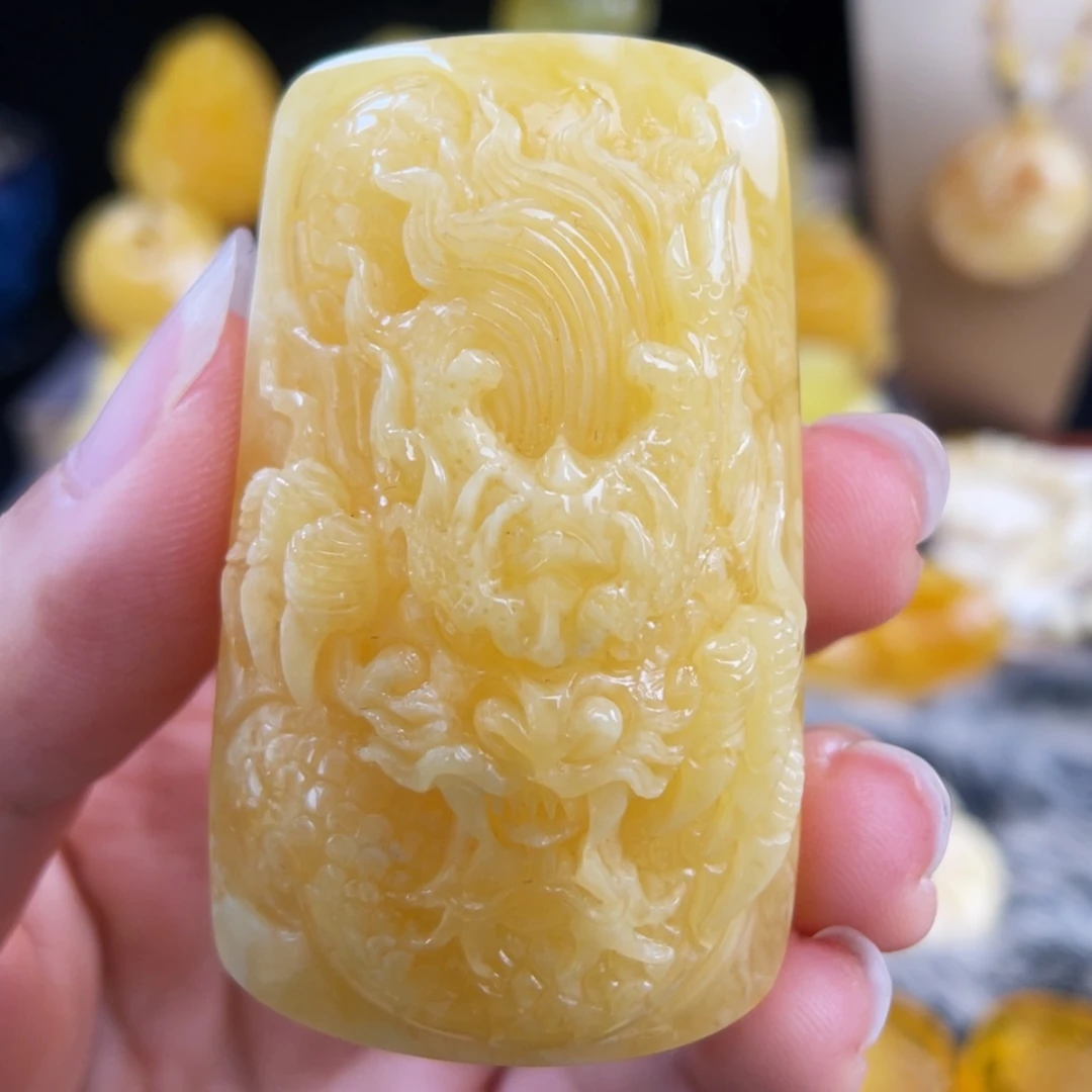 【闪购商品】未镶嵌琥珀珠宝奇石一颗花粉