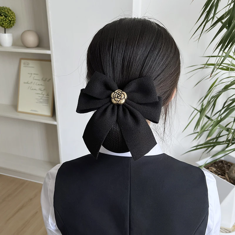 头花女职业护士发网上班盘头发网兜银行空姐酒店头饰发饰2025新款