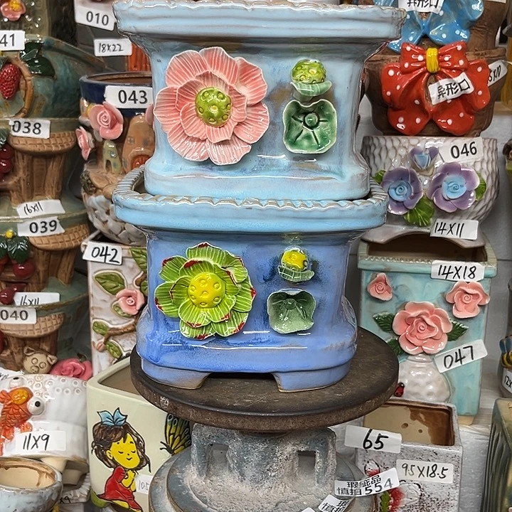 紫砂花盆粗陶材质多肉花盆