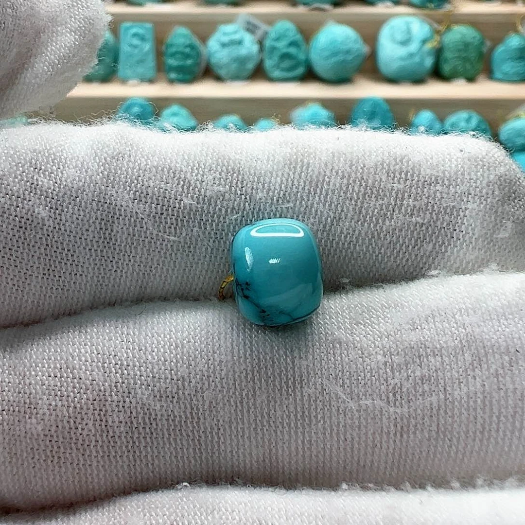未镶嵌绿松石老型珠 8.9x7.3mm