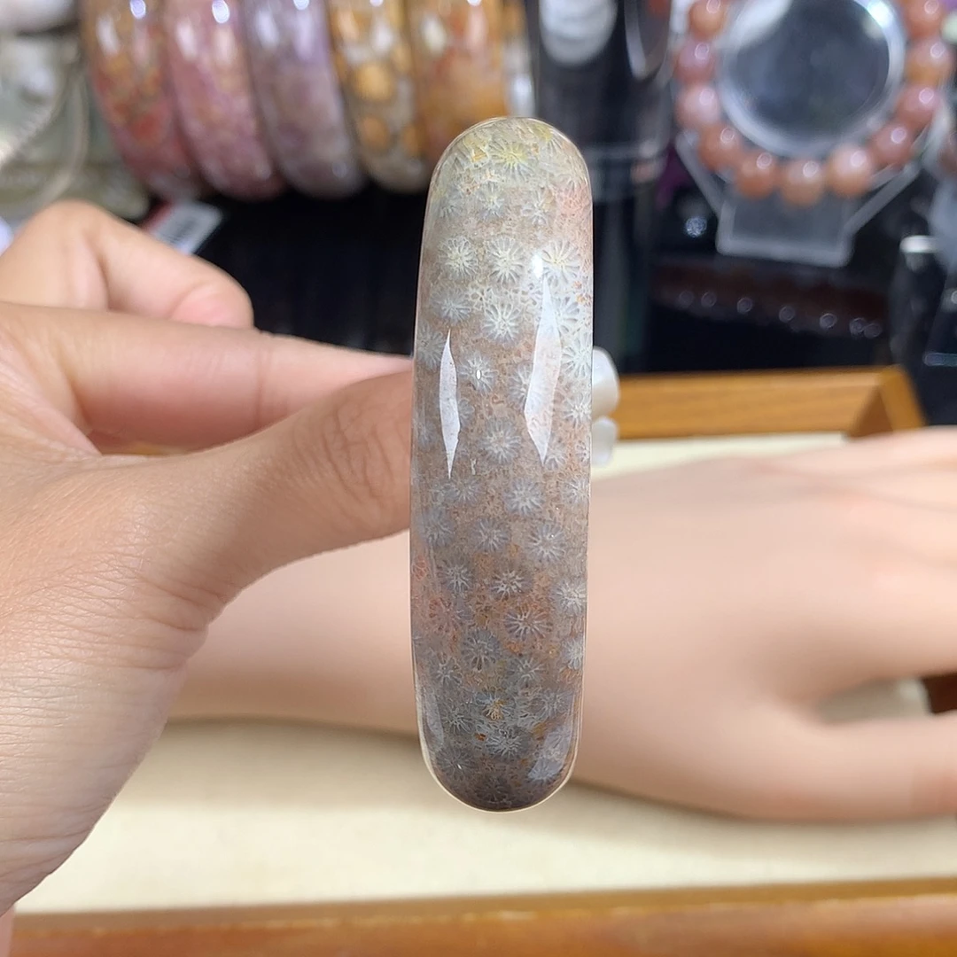 吊坠(赠链)未镶嵌硅化珊瑚（珊瑚玉）54号59圈口
