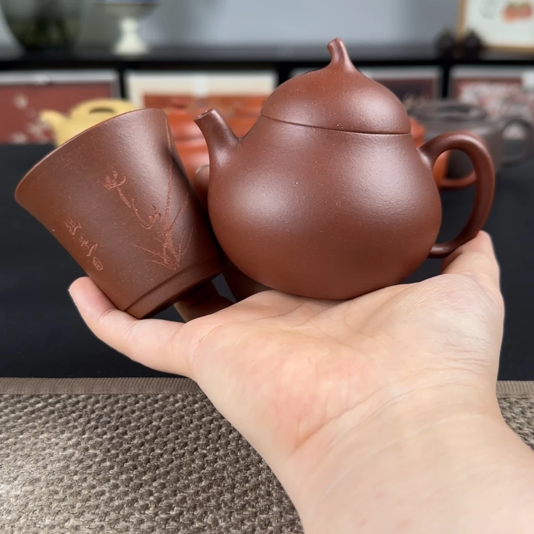 茶壶紫砂福利茄瓜半手150ml