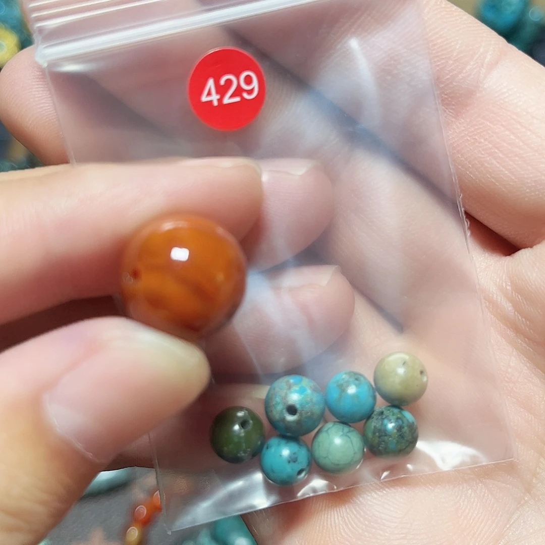 D***o玛瑙/玉髓未镶嵌圆珠桶珠老型手串！！
