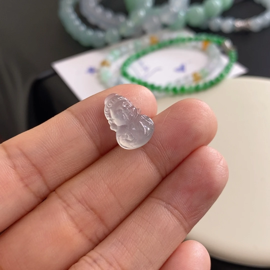 翡翠未镶嵌手链宝宝佛