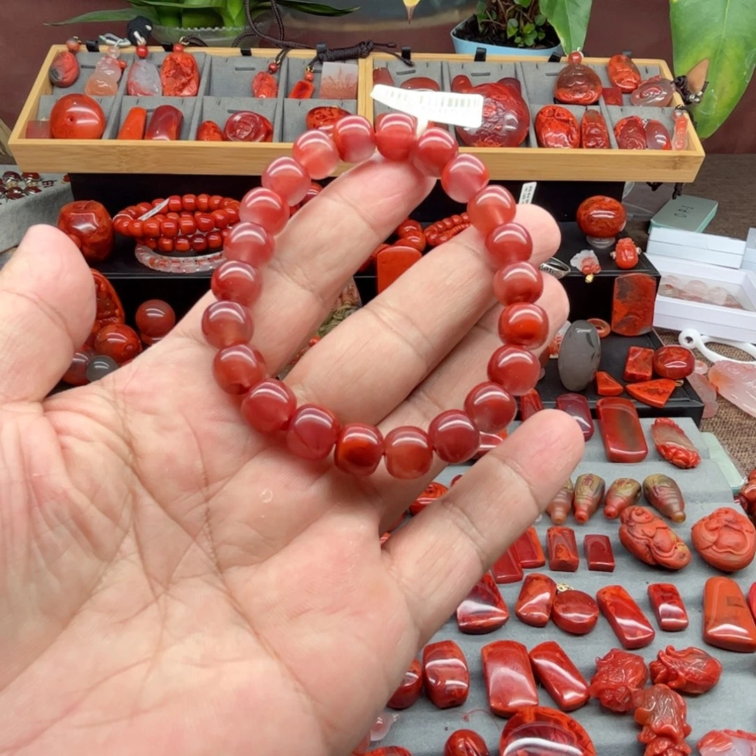南红玛瑙手串未镶嵌