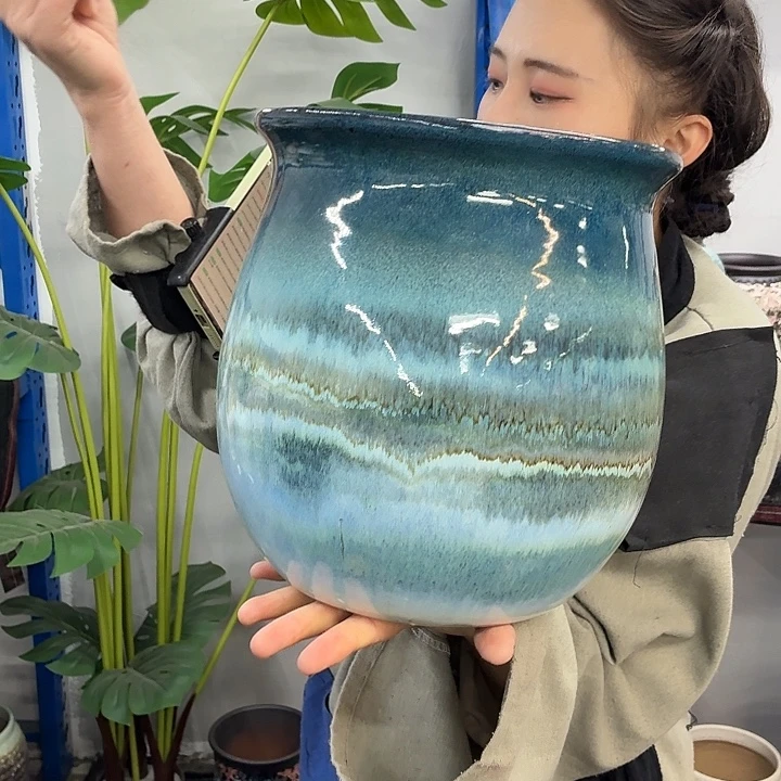 22×25 -粗陶花盆有孔-买买买