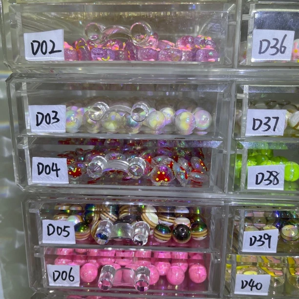 【D系列10颗,，0-32】重工绝美散珠圆珠 diy手工串珠 透明实色UV手绘