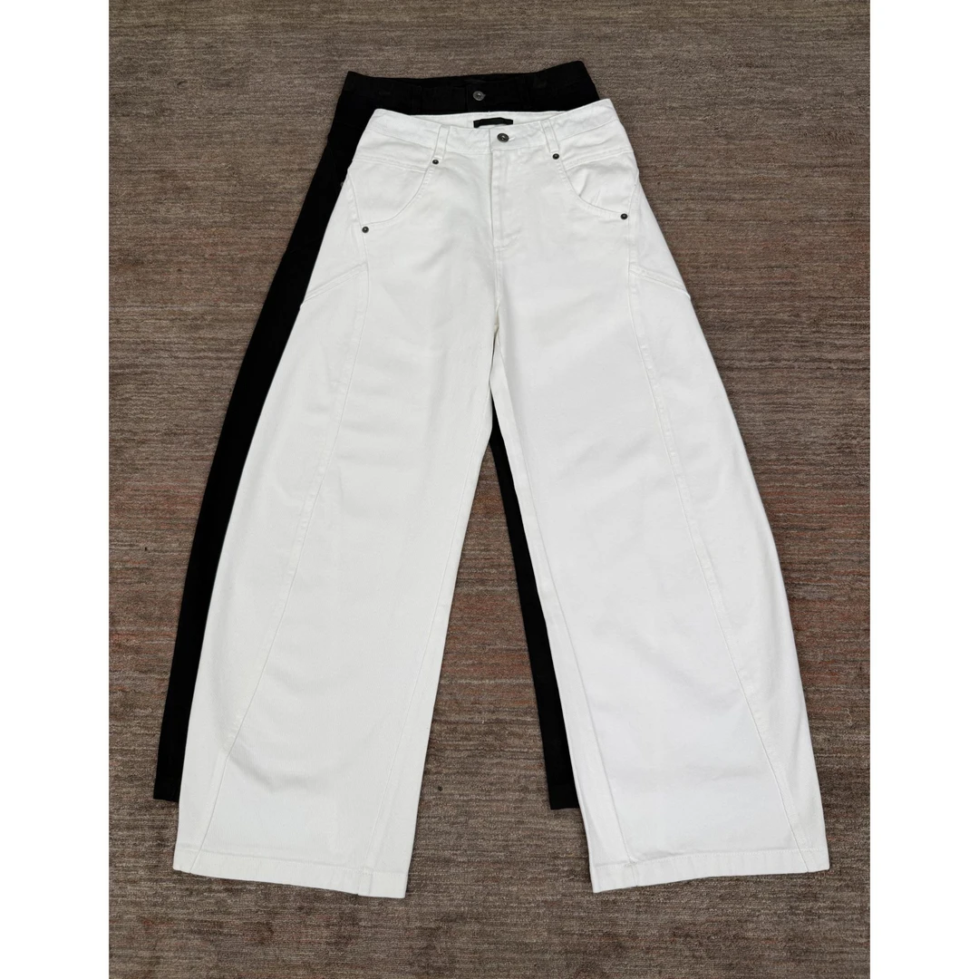 Uninhabitable 纯棉弯刀裤！后口袋设计！休闲长裤阔腿裤小弯刀裤